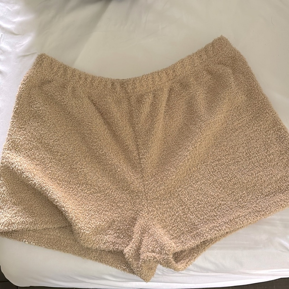 Super soft, fuzzy teddy bear shorts